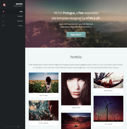 Jekyll theme thumbnail: Prologue by HTML5 UP